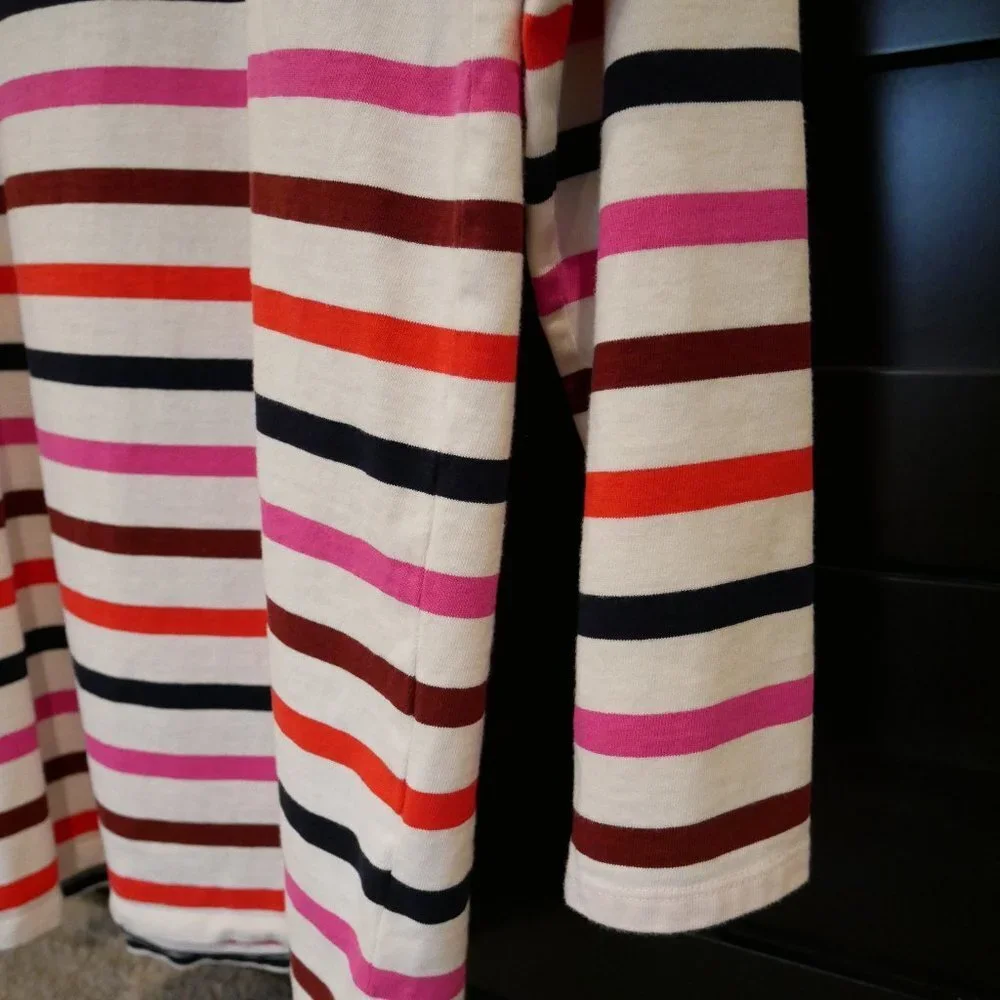 J.Crew Women's Striped Boatneck Cotton Tunic Top Size MEDIUM